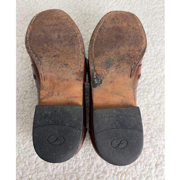 Florsheim Loafers Brown Leather Rattan Slip On Size 10.5 D 11242 - Picture 3 of 9